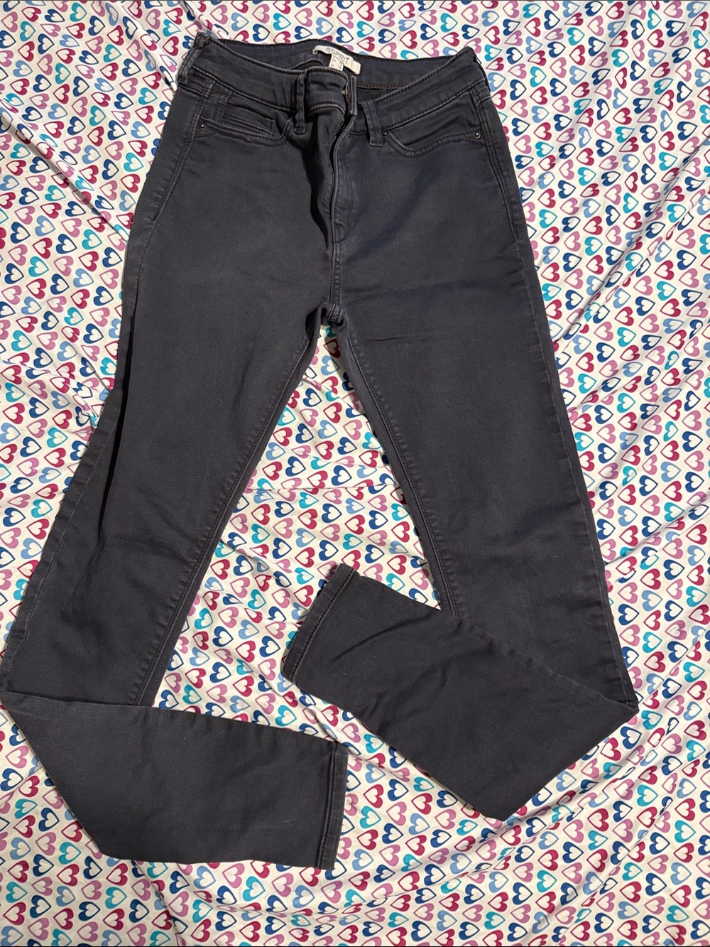 Esprit Dark Gray Slim Jeans with Contrast Stitching